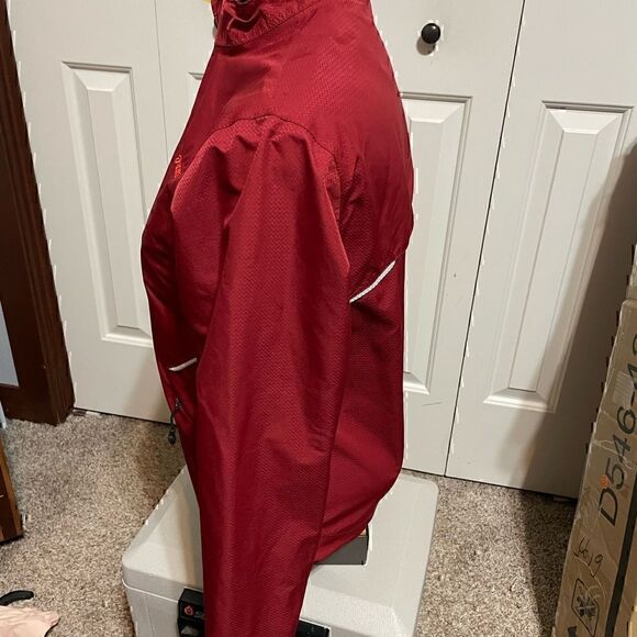 ASICS Womens Small Red Full ZIP Light Jacket - Picture 2 of 5